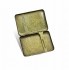 Портсигар S. Quire, сталь, золотистый цвет с рисунком, 94*71*20 мм