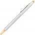 Ручка-роллер Cross Century Classic. Цвет - серебристый с золотистой отделкой.
