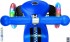 424-003 Самокат Globber Primo Fantasy с 3 светящимися колесами Racing Navy Blue