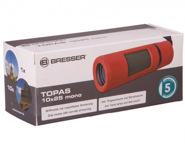 Монокуляр Bresser Topas 10x25 Red Монокуляр Bresser Topas 10x25 Red