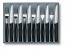 Набор столовых приборов Victorinox: 6 ножей для стейков 5.1233 и 6 вилок 5.1543, чёрная рукоять