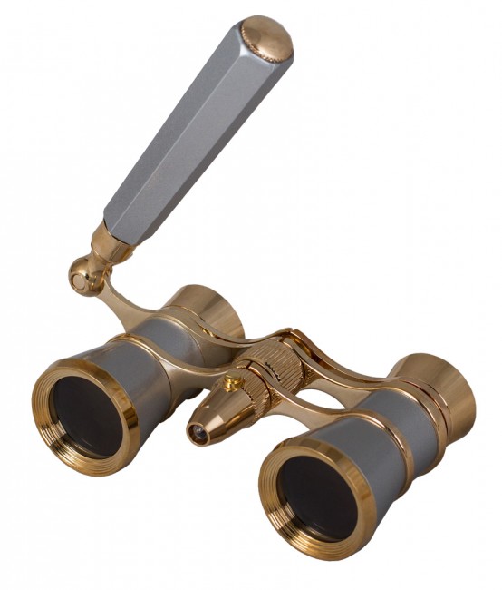 Бинокль Levenhuk Broadway 325N лорнет с подсветкой, серебряный