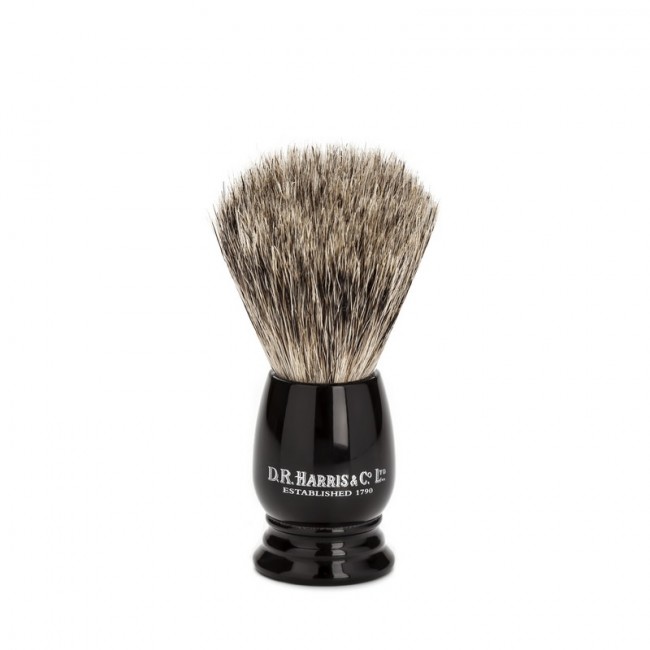 Помазок D. R. Harris S1, барсучий ворс категории Best, размер S, черная смола Помазок D. R. Harris S1, барсучий ворс категории Best, размер S, черная смола