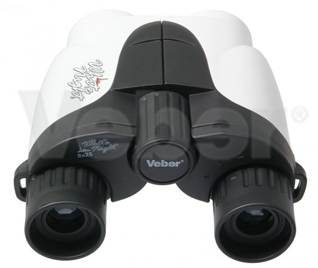 Бинокль Veber White Night 8x25, черно-белый