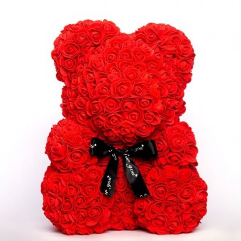 Мишка из роз 70 см   (красный) Мишка из роз 70 см   (красный)