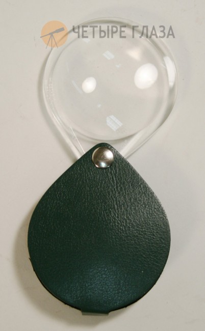 Лупа складная двояковыпуклая Eschenbach Classic 3,5x, 60 мм, темно-зеленый чехол Лупа складная двояковыпуклая Eschenbach Classic 3,5x, 60 мм, темно-зеленый чехол