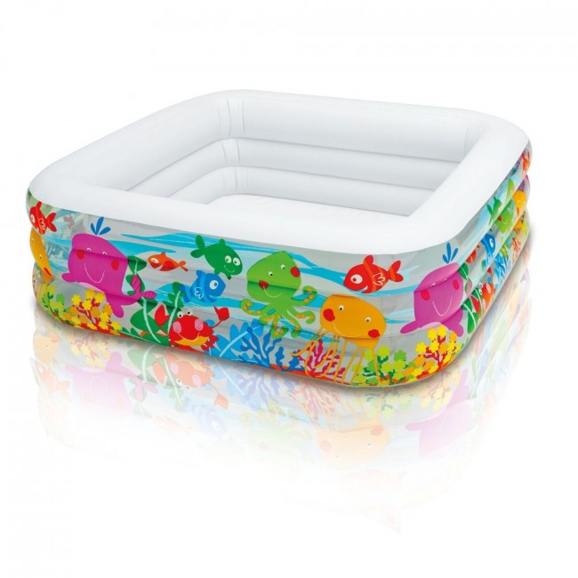 Бассейн прямоугольный Аквариум 159х159х50см, от 3-х лет Бассейн прямоугольный Аквариум 159х159х50см, от 3-х лет