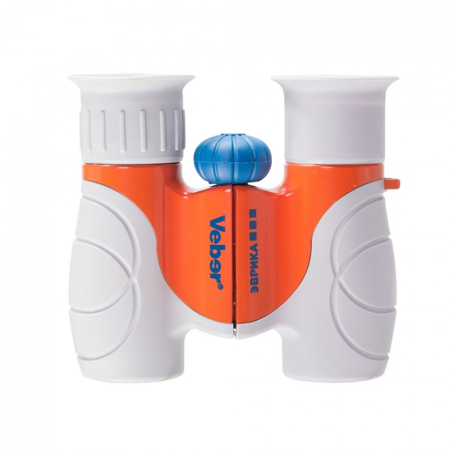 Бинокль детский Veber «Эврика» 6x21, серо-оранжевый Бинокль детский Veber «Эврика» 6x21, серо-оранжевый