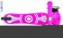 424-013 Самокат Globber Primo Fantasy с 3 светящимися колесами Logo Neon pink