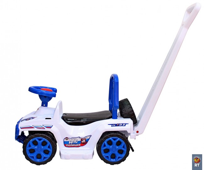 Каталка с родительской ручкой Race Mini Formula 1 Полиция