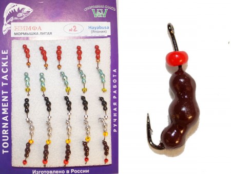 Мормышка Нимфа, набор №2, ручной работы, литая, кр. Hayabusa (25шт./уп.)