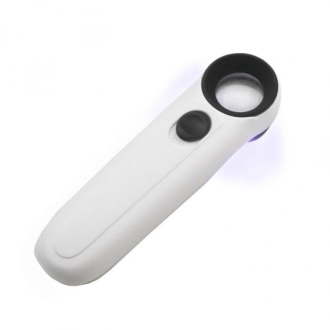 Лупа на ручке Veber 20x, 21 мм, с подсветкой (6B-1B) Лупа на ручке Veber 20x, 21 мм, с подсветкой (6B-1B)