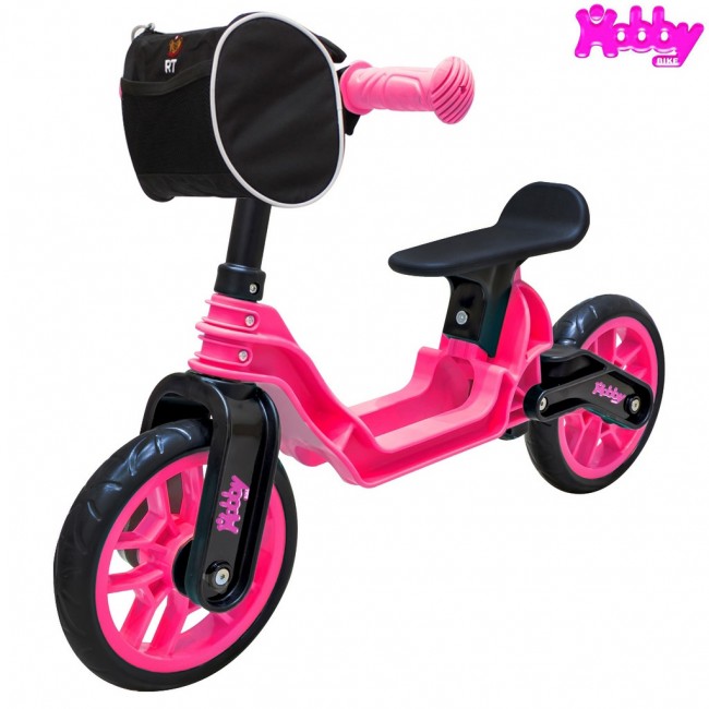 ОР503 Беговел Hobby bike Magestic pink black
