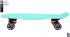 405-A Скейтборд Y-Scoo Skateboard Fishbone с ручкой 22&quot; винил 56,6х15 с сумкой Aqua/black