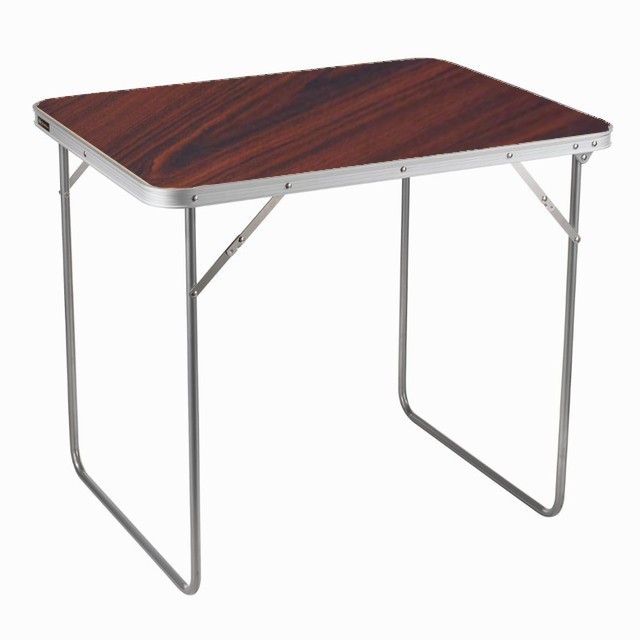 Стол Kutbert туристический, 80*60см, h 70см, МДФ в алюм. рамке, цвет темный ламинат (8818-6080)