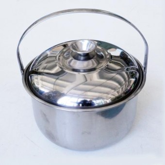 Котелок походный, с крышкой, 1,2л, 16см, нержавеющая сталь  (DU-1) Котелок походный, с крышкой, 1,2л, 16см, нержавеющая сталь  (DU-1)