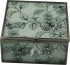 Шкатулка Jardin D'Ete "Эскиз", cталь, стекло, 10 х 10 х 5 см, белый/чёрный, чёрный бархат