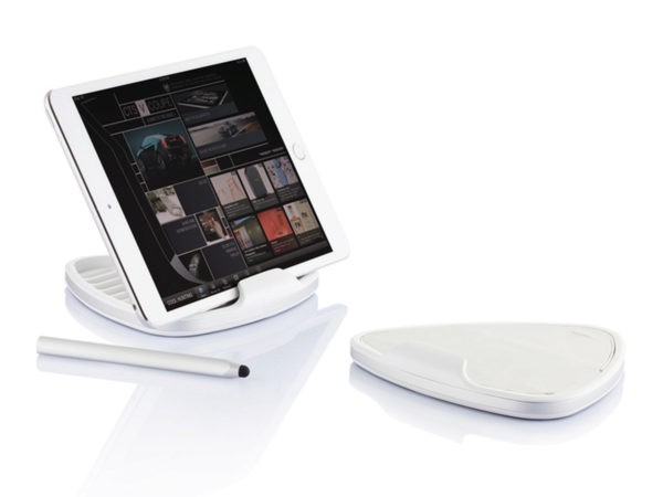 Подставка для планшета с алюминиевым стилусом XD Design Alp, белый