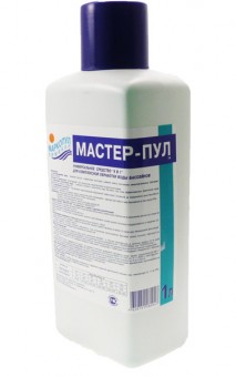 Мастер-Пул 1,0л бут, безхлорное жидкое ср-во 4 в 1 обеззараж. и чистки воды