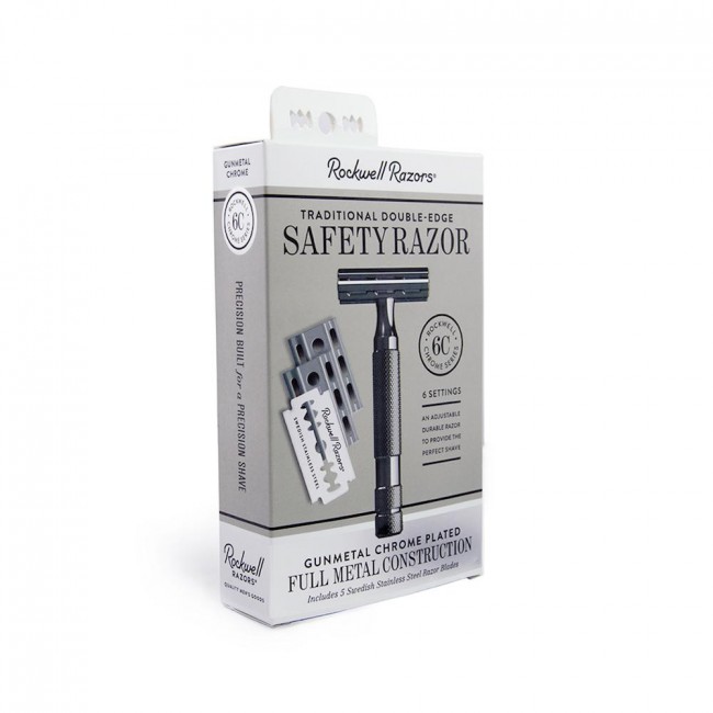 Т-образная бритва Rockwell 6C, темный хром Т-образная бритва Rockwell 6C, темный хром