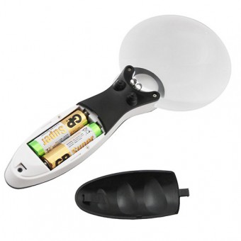 Лупа на ручке Veber 3/6x, 90 мм, с подсветкой (G-288-090) Лупа на ручке Veber 3/6x, 90 мм, с подсветкой (G-288-090)