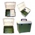 Ящик зимний HS-329, пластм. (В380*Ш440*Г330) с ручкой, вкл. контейнер для наживки, цв. зеленый