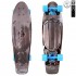 402H-Bb Скейтборд Y-Scoo Big Fishskateboard metallic 27&quot; винил 68,6х19 с сумкой Black Bronzat/blue