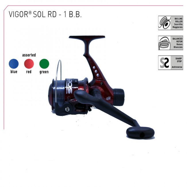 Катушка безынерционная Linea Effe Vigor Sol RD40 5.2:1 -ш/под. 1 -вес-280гр.+леска