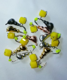 Мормышка вольфрамовая Муравей с Сырным Кубиком, гальваника, цвет микс (10шт./уп.)