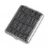 Портсигар S. Quire - GL-340023-82-2, сталь+искусственная кожа, черный цвет с рисунком, 74*95*18 мм
