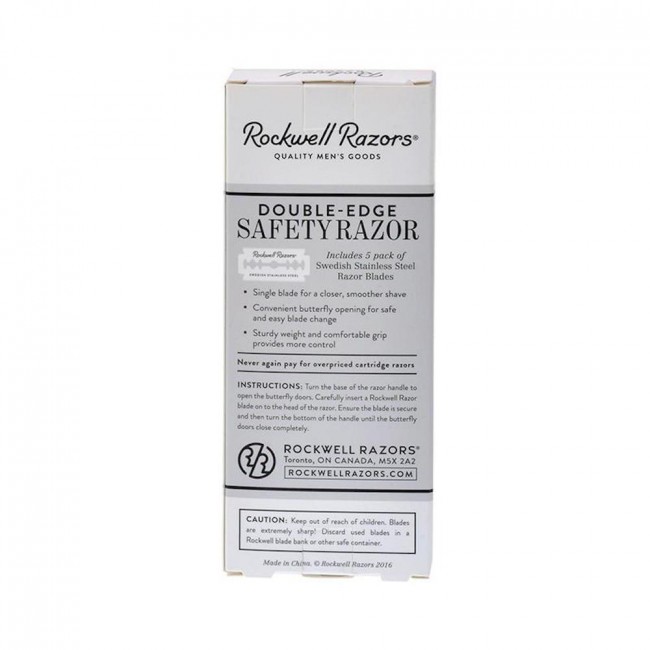 Т-образная бритва Rockwell R1, белый хром