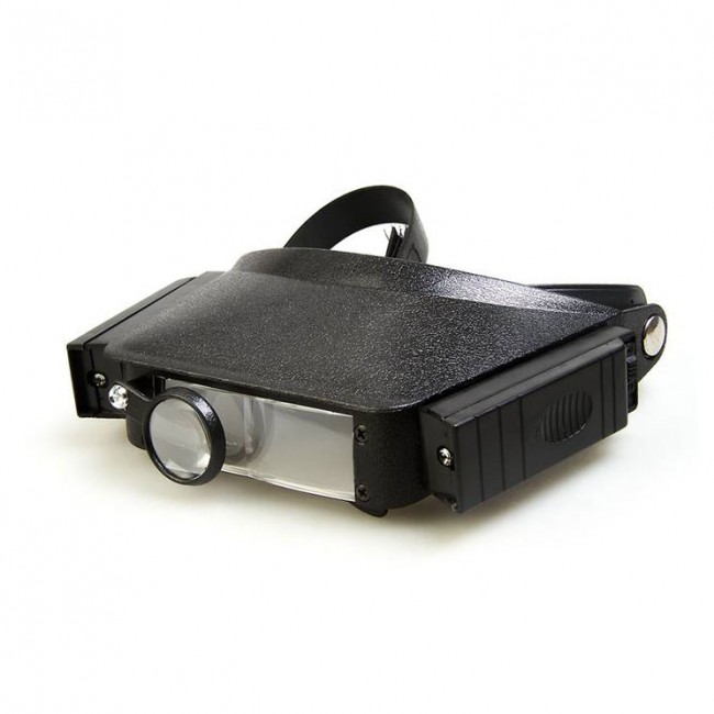 Лупа налобная Veber 1,8x/3,7x, 44x29 мм, с подсветкой (LP-23-11) Лупа налобная Veber 1,8x/3,7x, 44x29 мм, с подсветкой (LP-23-11)