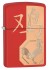 Зажигалка Zippo Classic с покрытием Red Matte (петух) , латунь/сталь, красная, матовая, 36x12x56 мм