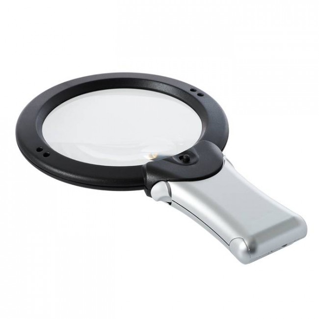 Лупа на ручке/настольная Veber 2x/4x, 100/25 мм, с подсветкой (MG1713-1) Лупа на ручке/настольная Veber 2x/4x, 100/25 мм, с подсветкой (MG1713-1)