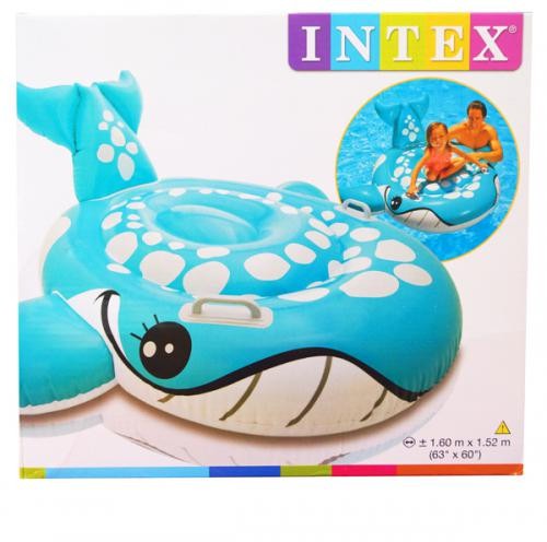 Плотик Intex Голубой кит с держателем, детский надувной, 160х152см от 3лет, 57527 Плотик Intex Голубой кит с держателем, детский надувной, 160х152см от 3лет, 57527