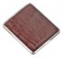 Портсигар S. Quire - GL-AB02-3077 сталь+натуральная кожа, коричневый цвет с рисунком, 74*95*18 мм