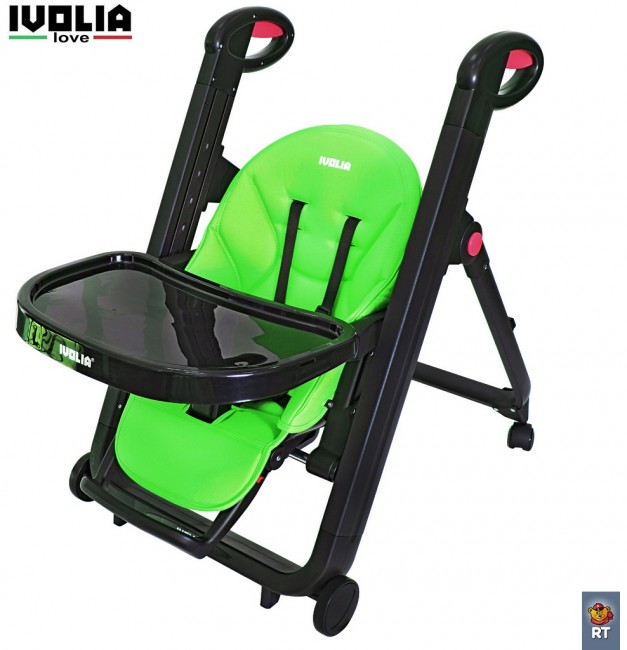 Стульчик для кормления Ivolia Love 02 4 колеса green