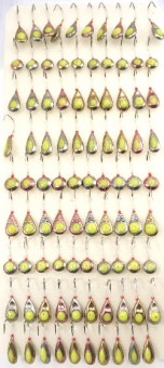 Мормышка Lumicom метал. паяная N33, краун, с фосф. каплей (крючок №6) (90 шт./уп.)