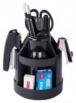 Настольный набор Deli E38250A (15 предметов) пластик черный Настольный набор Deli E38250A (15 предметов) пластик черный