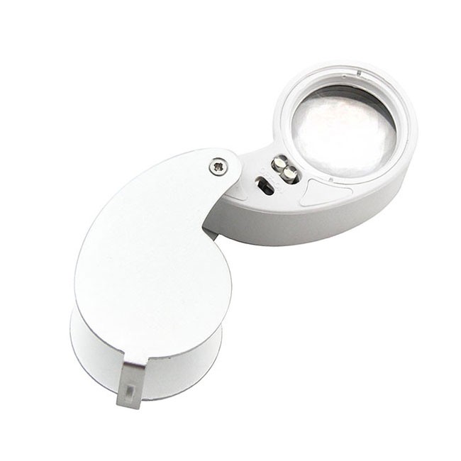 Лупа складная Veber 40x, 25 мм, с подсветкой Лупа складная Veber 40x, 25 мм, с подсветкой