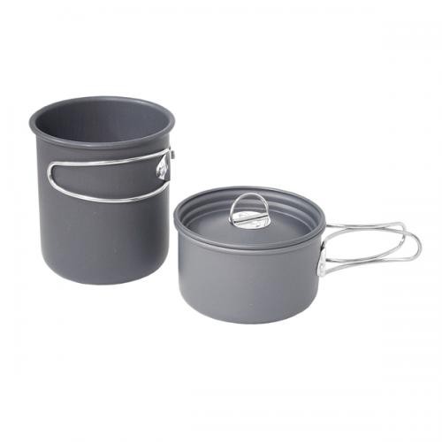 Набор котелков, 2 шт/набор, 0,4л, 0,85л, анодированный алюм., ручки склад., в чехле, P03102-11 12 Набор котелков, 2 шт/набор, 0,4л, 0,85л, анодированный алюм., ручки склад., в чехле, P03102-11 12