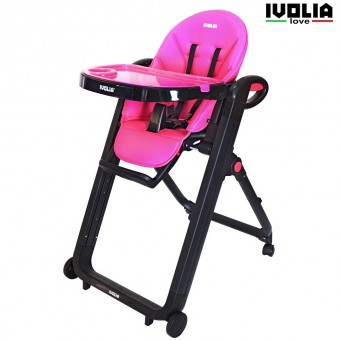 Стульчик для кормления Ivolia Love 02 4 колеса pink Стульчик для кормления Ivolia Love 02 4 колеса pink