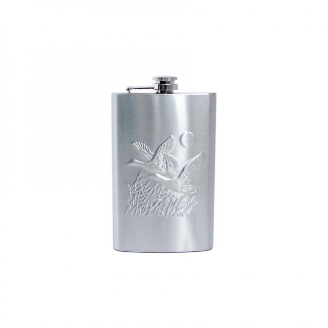 Фляжка подарочная "Утки", 8 OZ (240 г), нерж. сталь, в коробке (YH-8С)