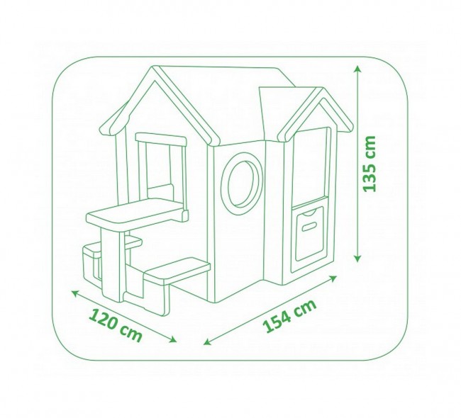 Домик со столом Smoby, 1/1, 154х135х120