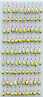 Мормышка Lumicom метал. паяная N33, краун, с фосф. каплей (крючок №8) (90 шт./уп.)