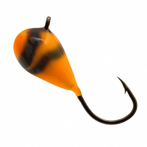 Мормышка вольфрамовая Lumicom, Капля с ушком - d2,5мм, OrBL (обмазка) (10 шт./уп.)