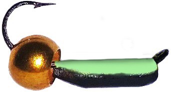 Мормышка Столбик вольфрамовая, d-1,5 мм., 0,4 гр., с фосфором + лат. шарик (5шт./уп.)