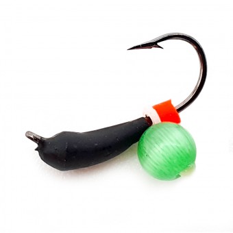 Мормышка Уралка вольфрамовая, d-2,0 мм., с камнем Кошачий глаз (5шт./уп.)