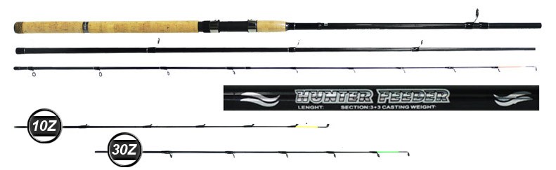 Удочка-фидер Globe Hunter Feeder 90 грамм. 3,6м. - карбон Удочка-фидер Globe Hunter Feeder 90 грамм. 3,6м. - карбон