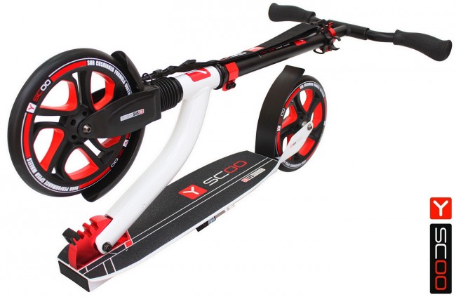 Самокат Y-Scoo RT 215 Monterey с 2 амортизаторами red/white